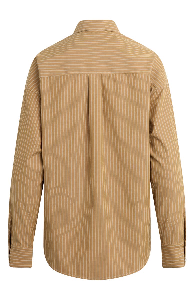 Favorite Daughter Ex-Boyfriend Oversize Button-Up Shirt, Alternate, color, Oatmeal Stripe