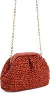 MANGO Amalfi Crochet Straw Clutch