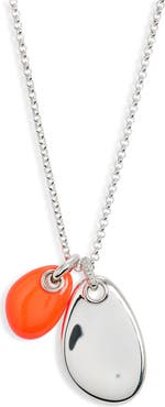 John Hardy Diamond Bail Enamel Pendant Necklace