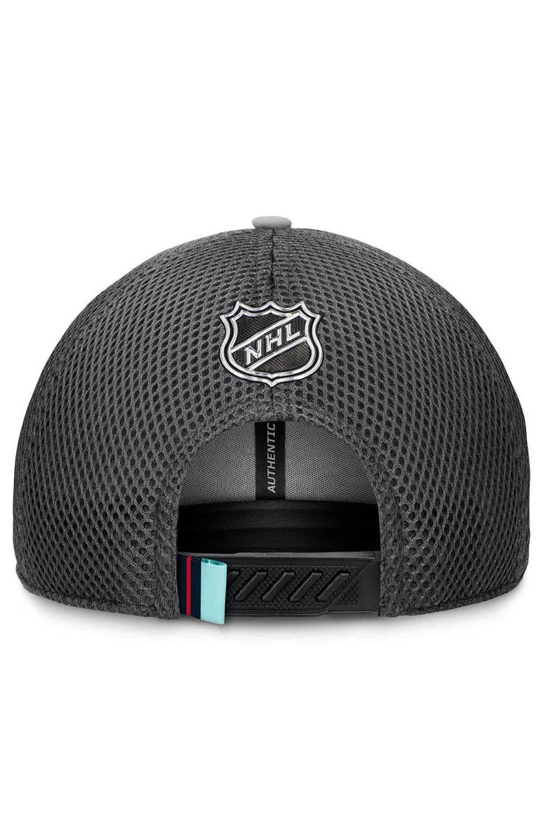 FANATICS Men's Fanatics Gray Seattle Kraken Authentic Pro Home Ice Trucker Adjustable Hat, Alternate, color, Gray