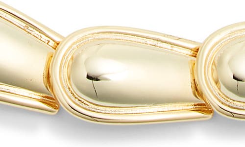 Argento Vivo All Around Convex Link Necklace In Gold