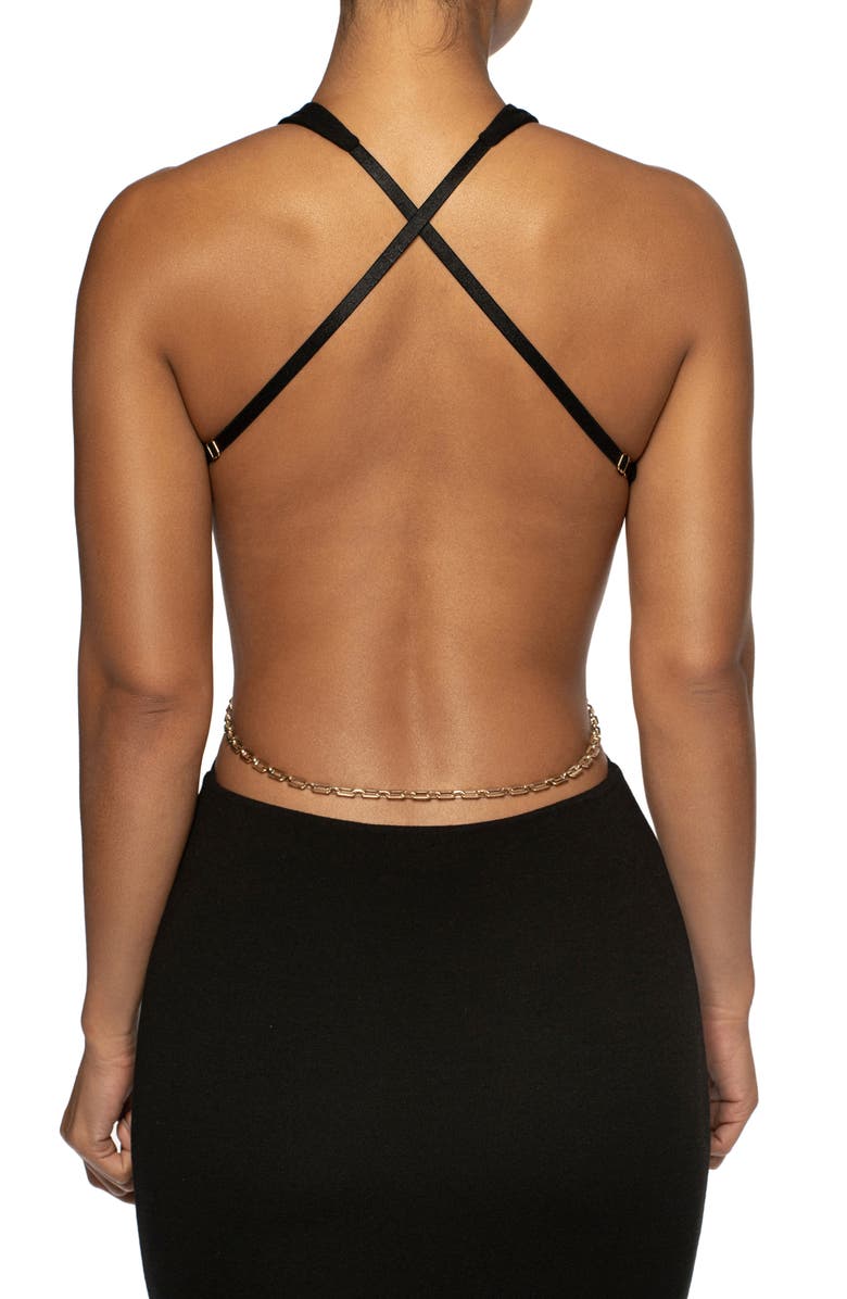 JLUXLABEL Empress Open Back Body-Con Midi Dress, Alternate, color,