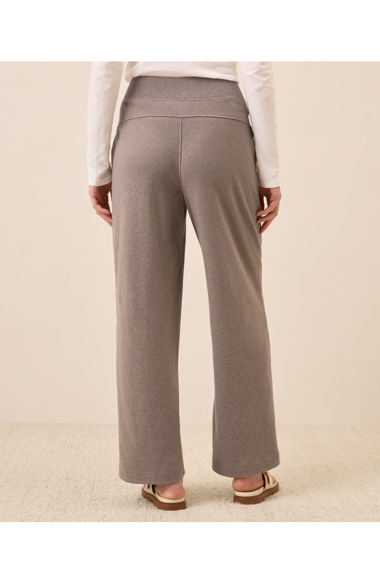 Pact Organic Cotton Airplane Pintuck Wide Leg Pant, Alternate, color, Deep Taupe Heather
