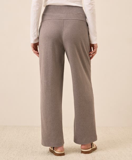 Pact Organic Cotton Airplane Pintuck Wide Leg Pant In Gray