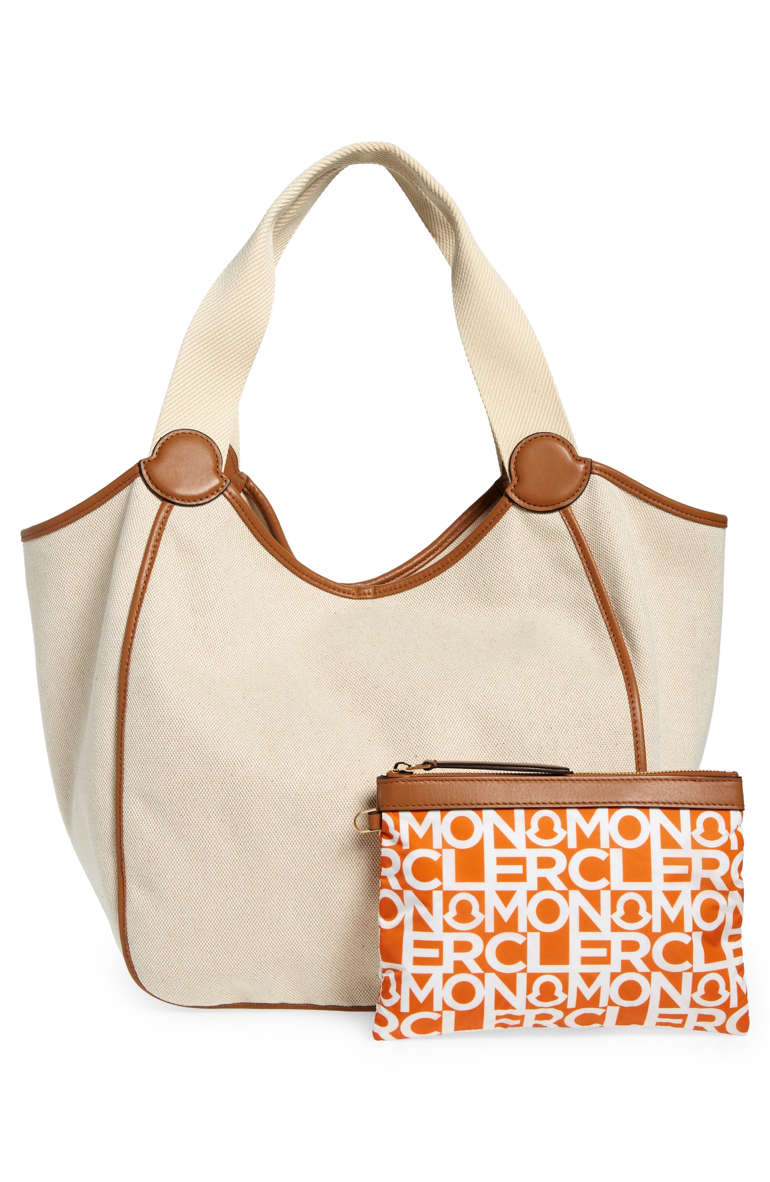 Moncler Nalani Canvas Tote Bag, Alternate, color, 