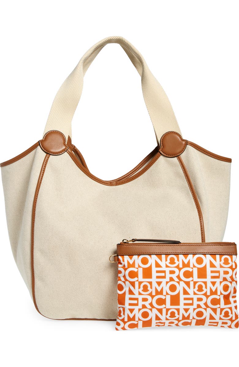 Moncler Nalani Canvas Tote Bag, Alternate, color,