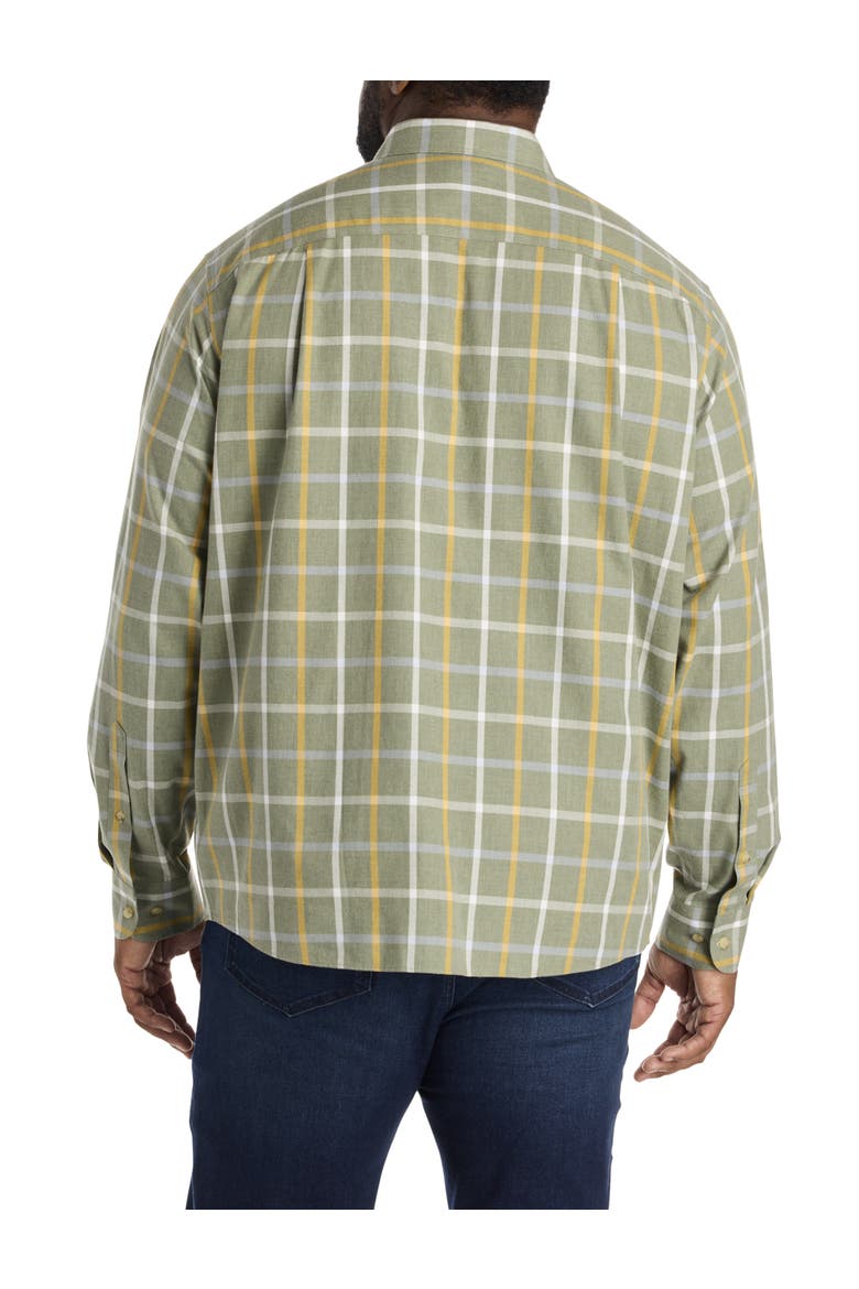 Big & Tall Silva Flannel Sport Shirt, Alternate, color, GREEN
