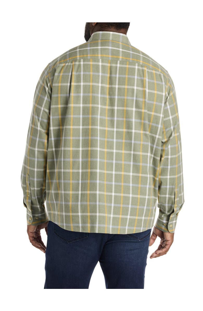 Untuckit Fit by Dxl Big & Tall Silva Flannel Sport Shirt, Alternate, color, Green