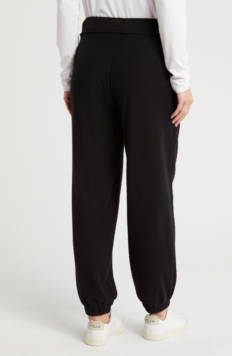 Eileen Fisher Organic Cotton French Terry Joggers, Alternate, color, Black