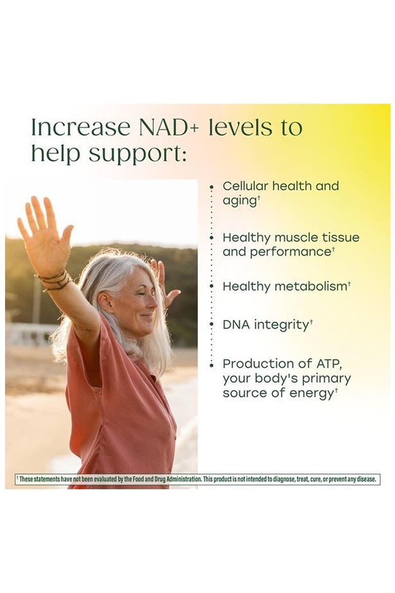 NAD+ Supplement With Nicotinamide Riboside & Resveratrol, Healthy Aging, Non-GMO, 60 Capsules, Alternate, color, None