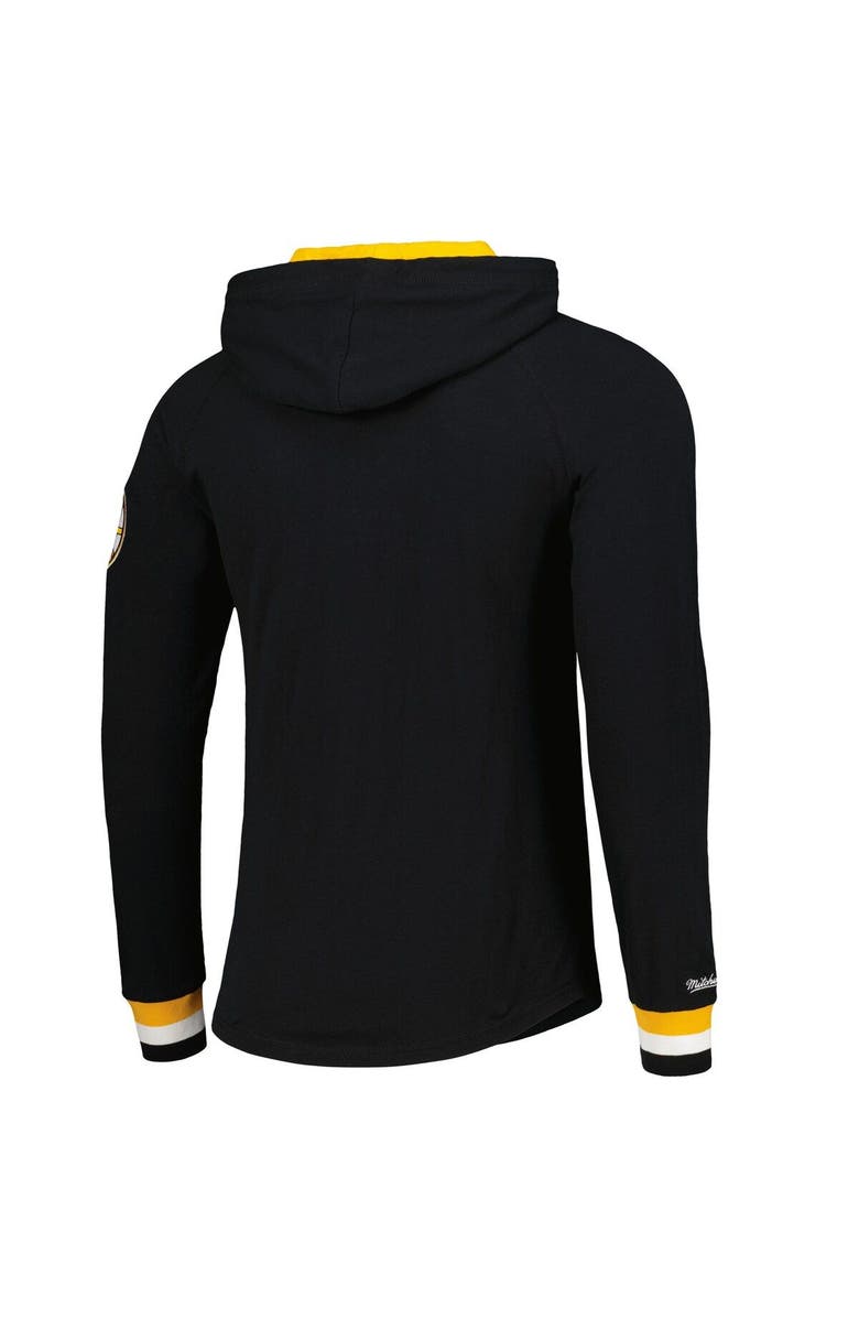 Mitchell & Ness Men's Mitchell & Ness Black Boston Bruins Legendary Slub Hoodie Long Sleeve T-Shirt, Alternate, color,