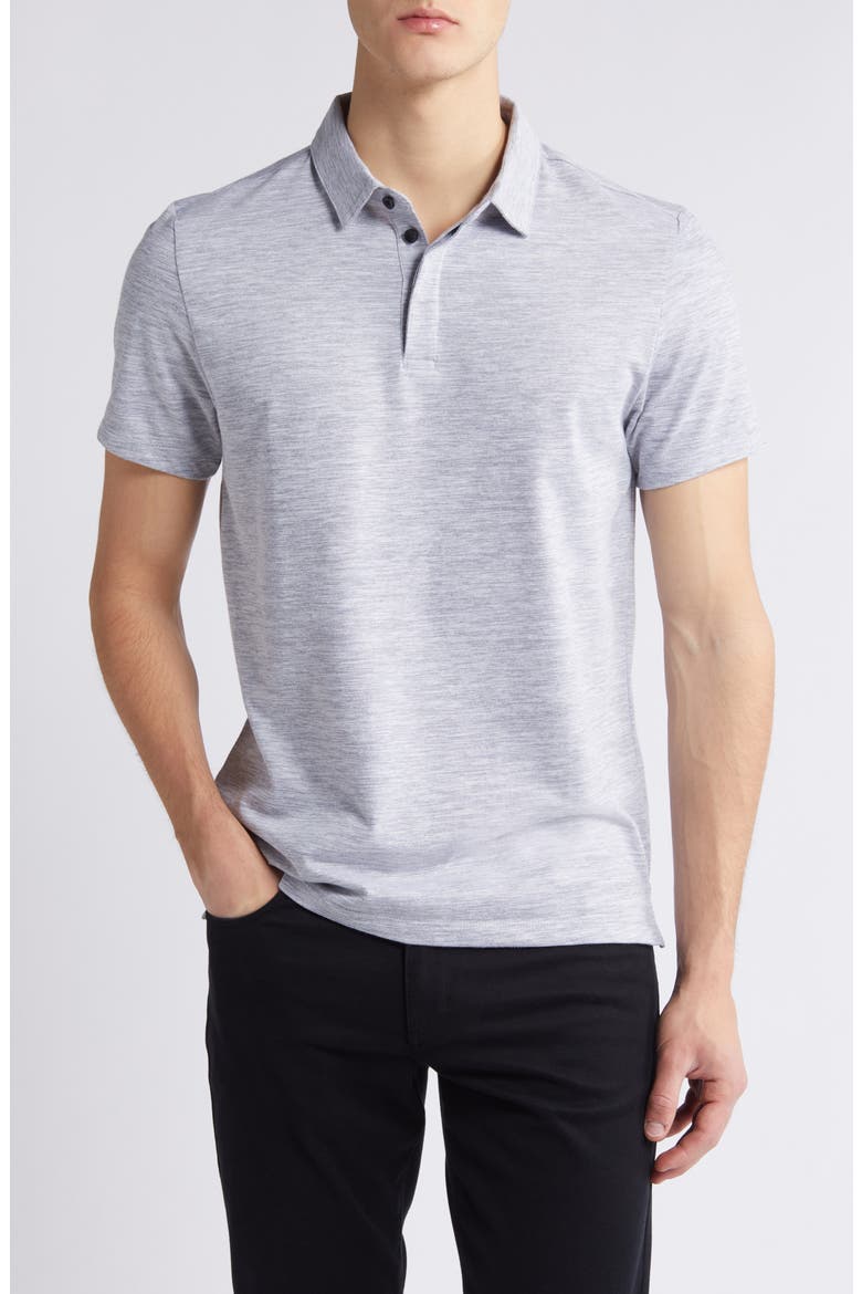 Payne Space Dye Jacquard Polo, Main, color, GREY