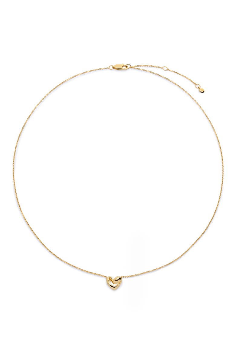 Small Infinity Heart Necklace, Alternate, color, 18CT GOLD VERMEIL