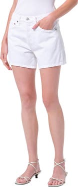 AGOLDE Parker High Waist Relaxed Long Denim Shorts