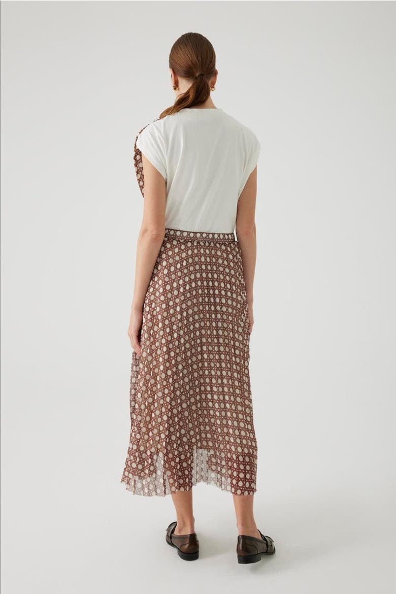 Anita Midi Skirt, Alternate, color, Brown