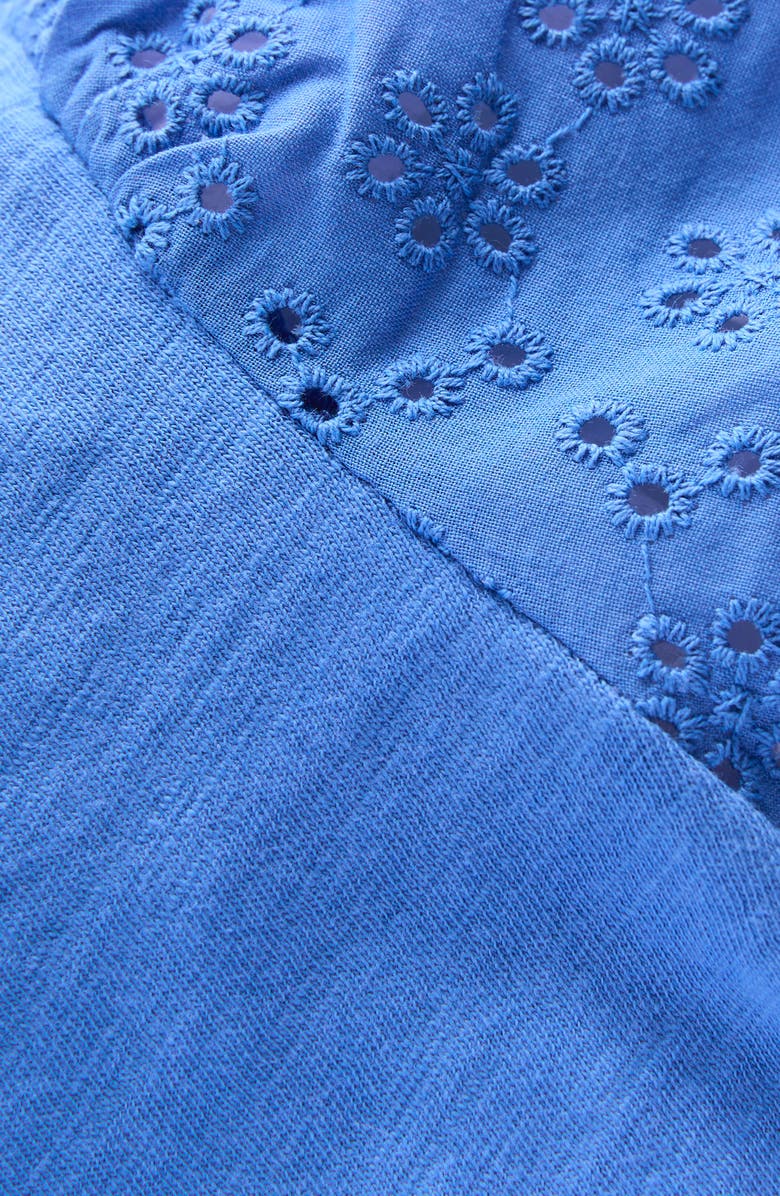 Mini Boden Kids' Embroidered Eyelet Accent Cotton Top, Alternate, color, 