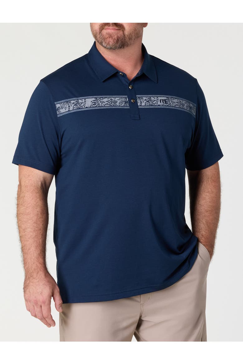 Big & Tall Heater Series Chest-Striped Polo Shirt, Main, color, TOTAL ECLIPSE BLUE