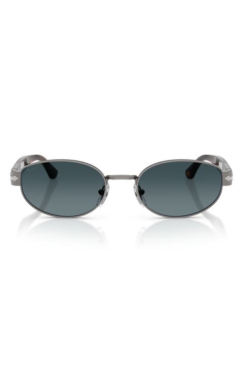 56mm Polarized Gradient Oval Sunglasses