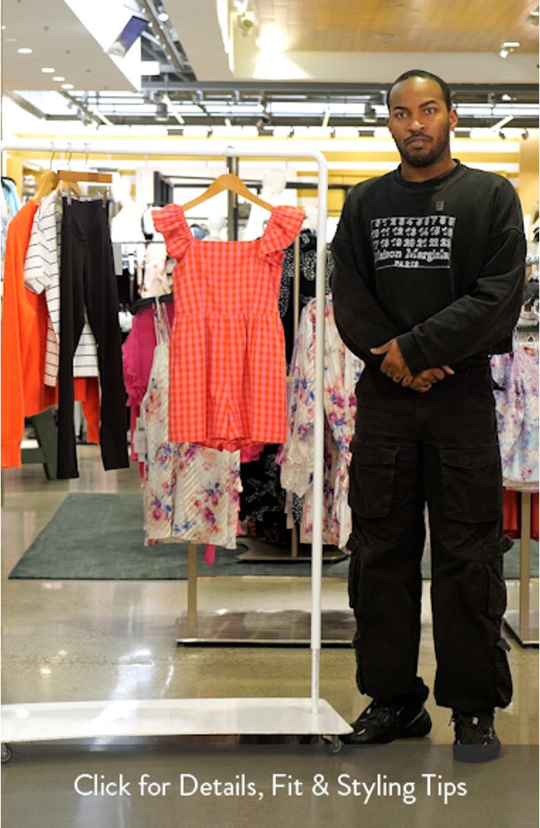 Kids' Gingham Flutter Romper, sales video thumbnail