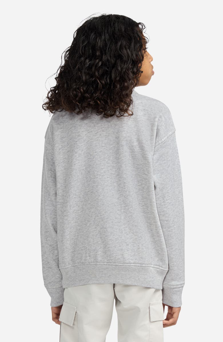 abercrombie kids Kids' Essential Quarter Zip Cotton Blend Sweatshirt, Alternate, color, Light Grey Heather