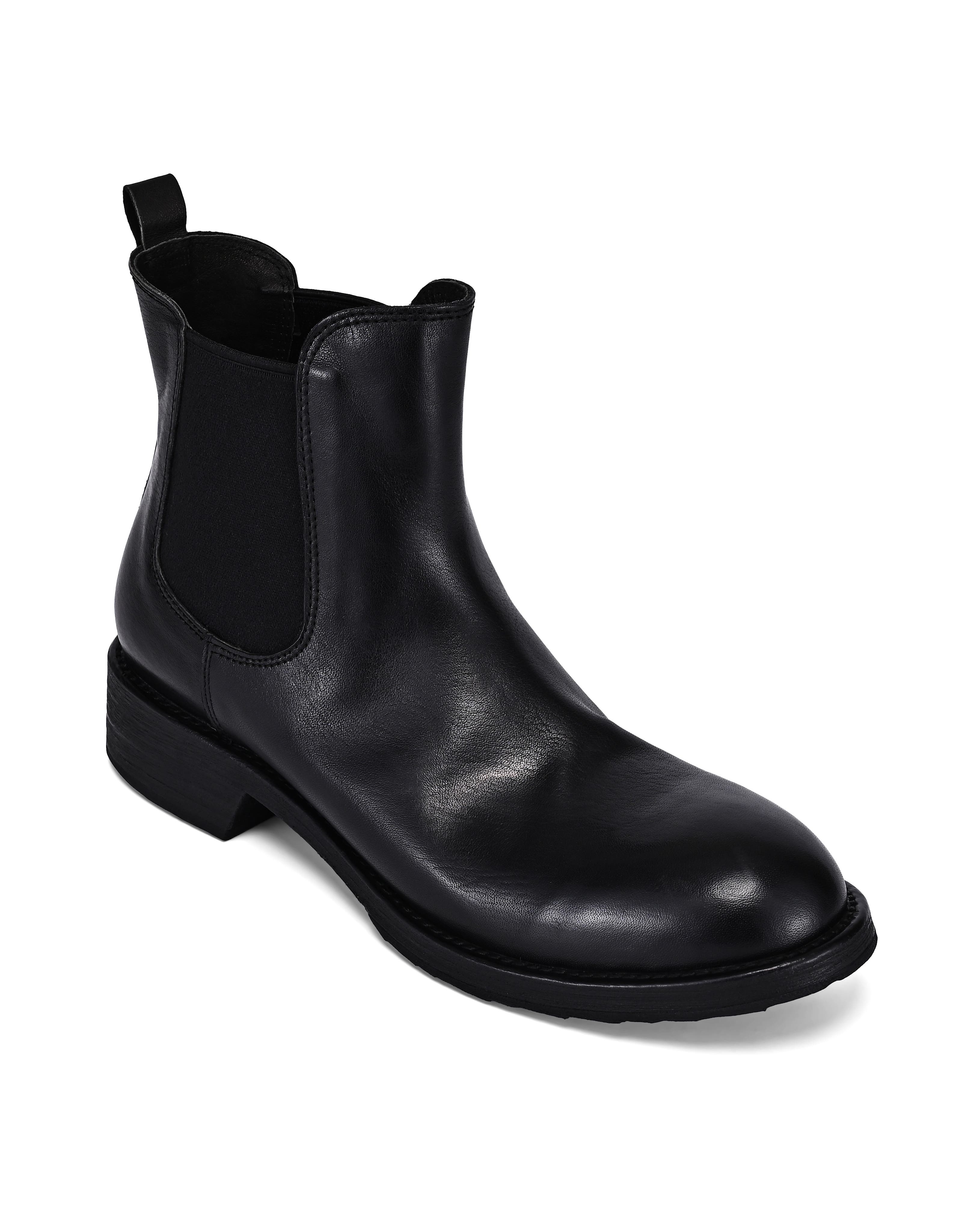 OLD TREND Heritage Genuine Leather Hand Finished Chelsea Boot, Main, color, Black