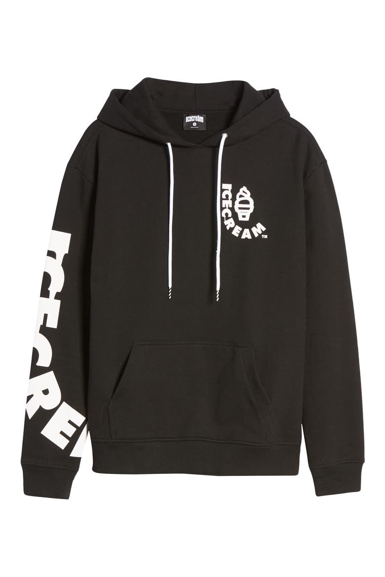 Logo Hooded Sweatshirt, Alternate, color, BLACK