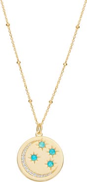 ATHRA LUXE Moon Medallion Necklace