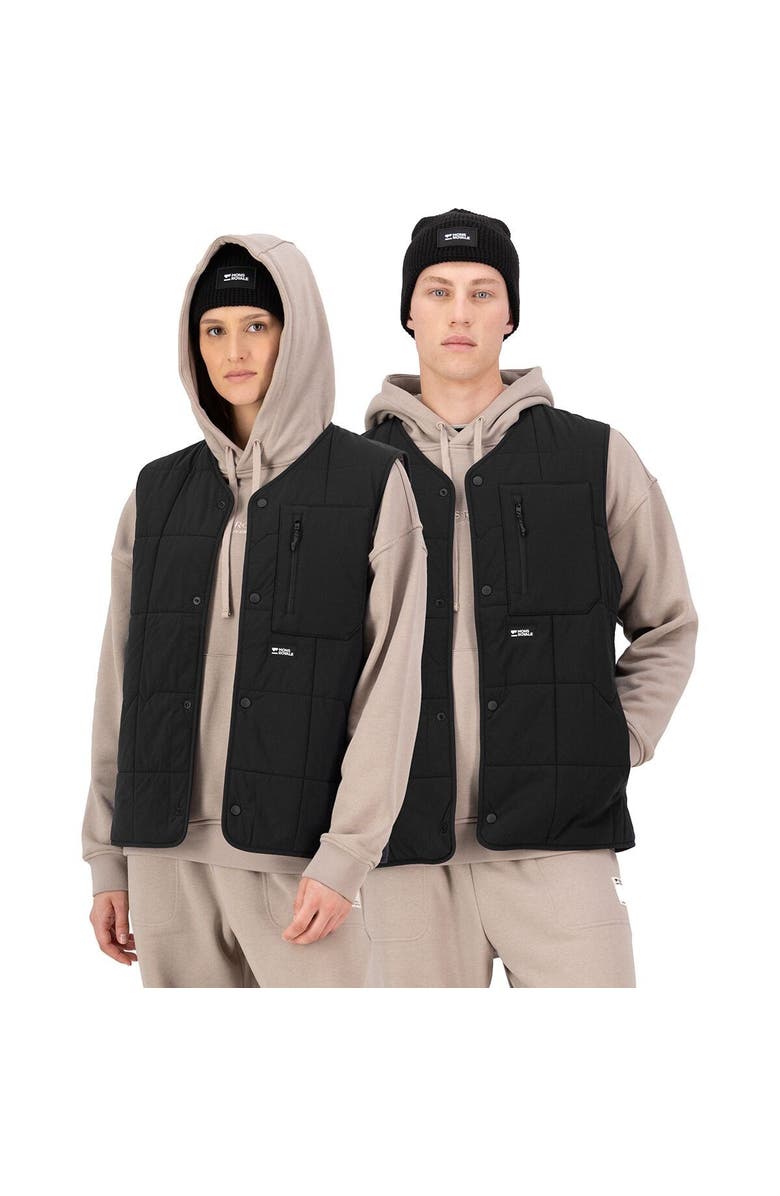 Mons Royale Stacker Merino Insulated Vest, Main, color, Black/Basil