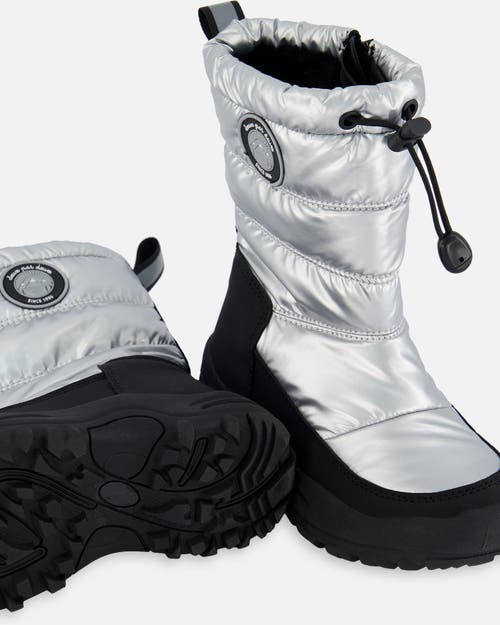 Deux Par Deux Winter Boots In Silver
