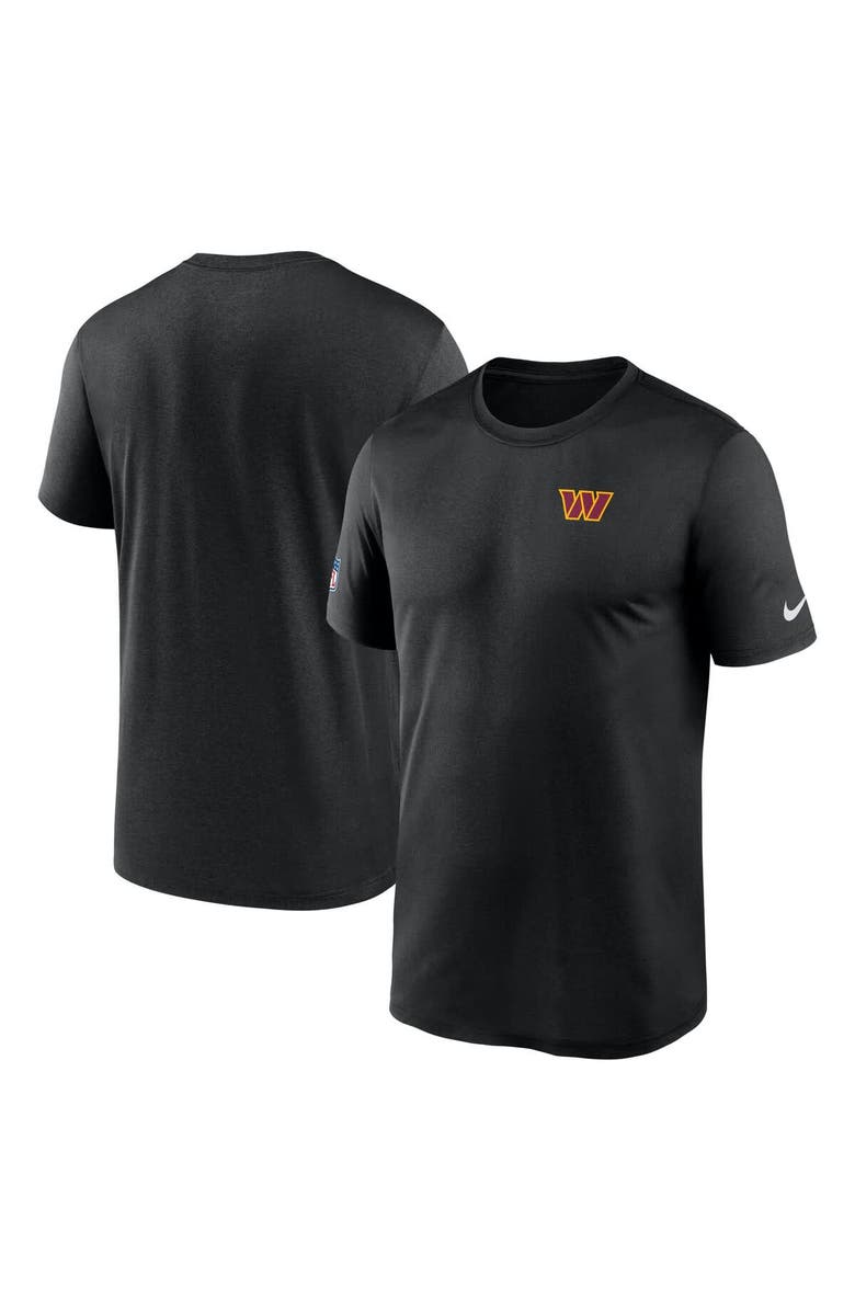Nike Men's Nike Black Washington Commanders Sideline Legend Small Logo Dri-FIT T-Shirt, Main, color, Black