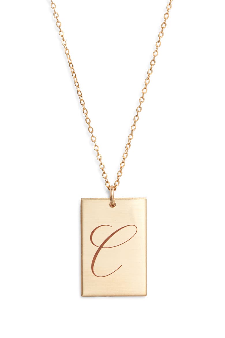 Stella Initial Pendant Necklace, Main, color, GOLD / C