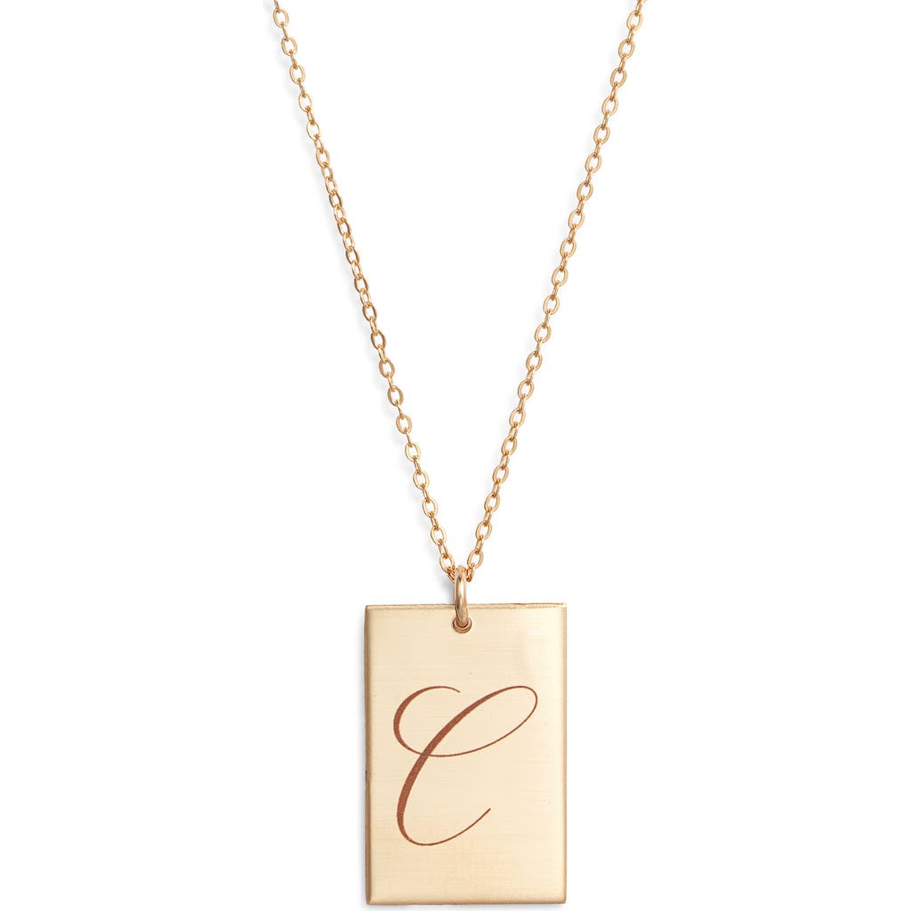 Set & Stones Stella Initial Pendant Necklace In Gold/c