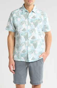 Tommy Bahama Costa Wave Allegro Fronds Short Sleeve Performance Button-Up Shirt