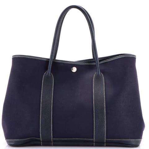 Garden Party Tote Toile and Leather 36