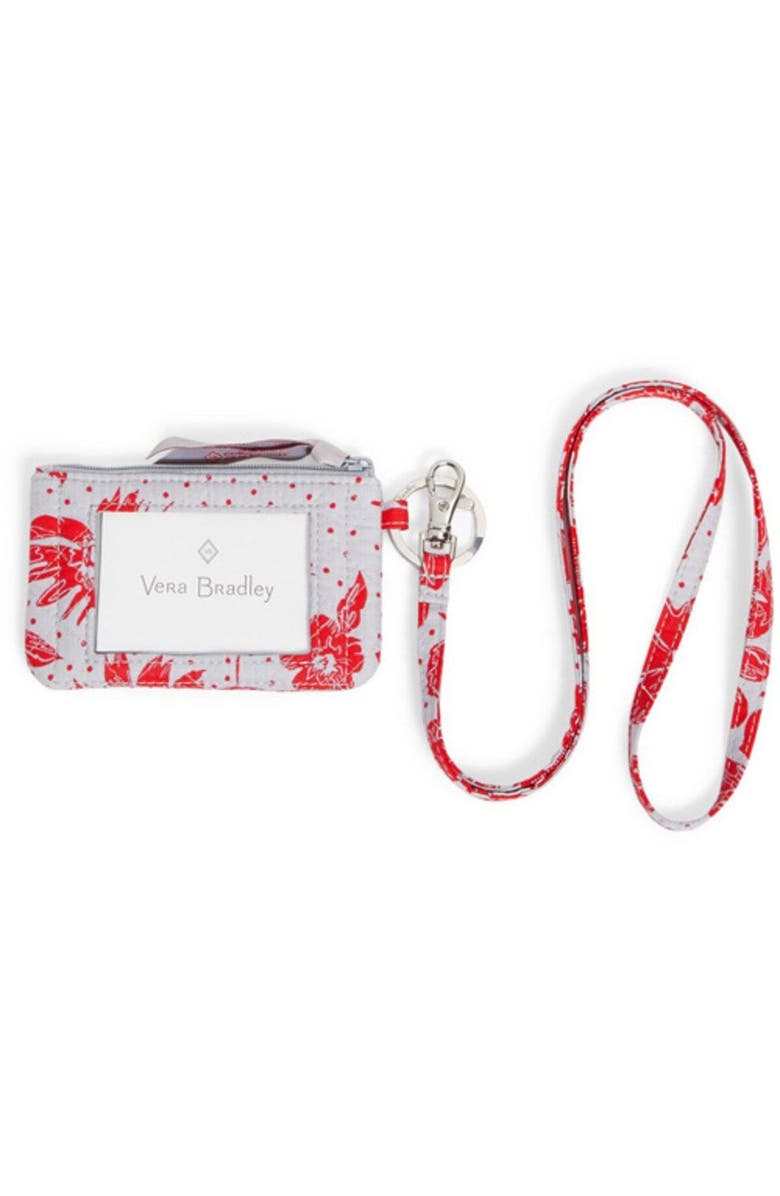 VERA BRADLEY Ohio State Buckeyes Rain Garden Zip ID Lanyard, Alternate, color, 