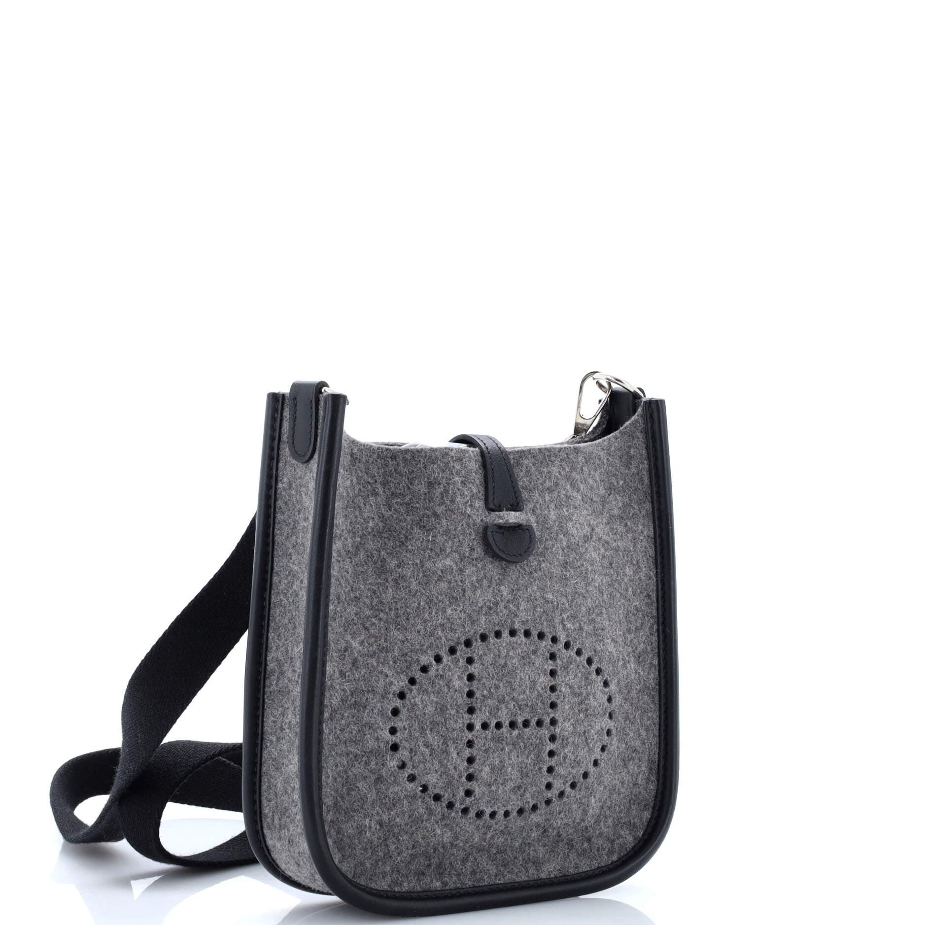 Pre-Owned Hermes Evelyne Bag Gen III Felt TPM, Alternate, color, Gray