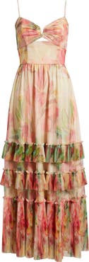 Hutch Tiered Mesh Maxi Sundress