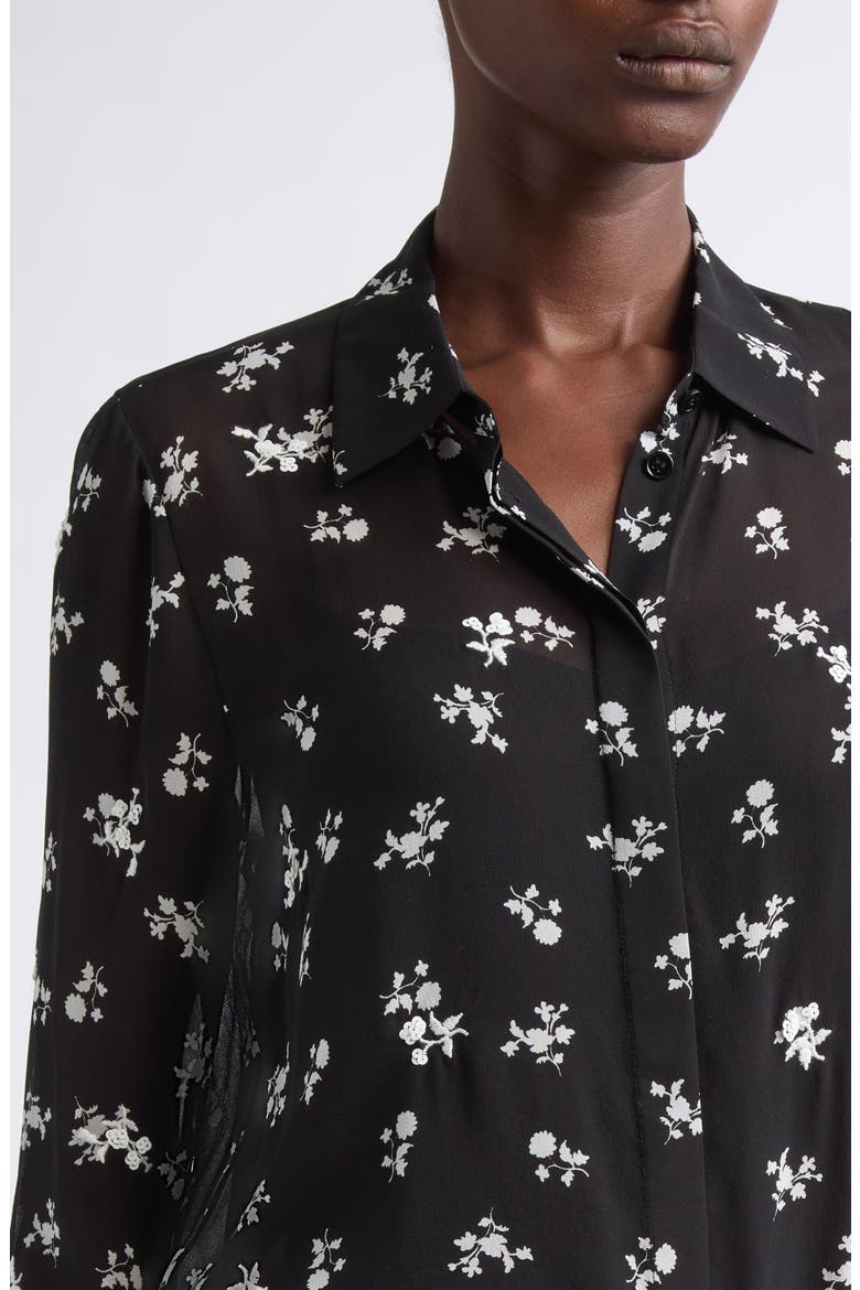 Scottie Embellished Silk Blouse, Alternate, color, BLACK MULTI