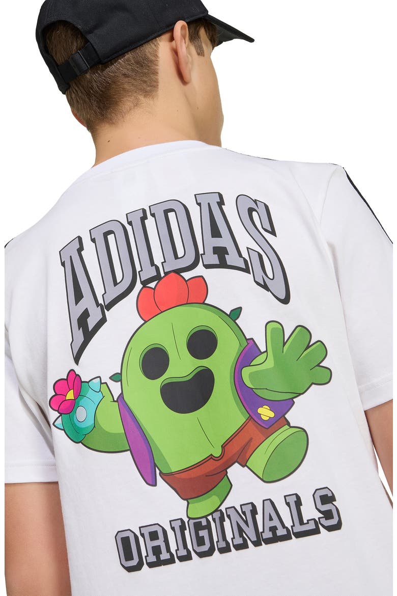 x Brawl Stars Cotton Graphic T-Shirt, Alternate, color, WHITE/ GREY TWO