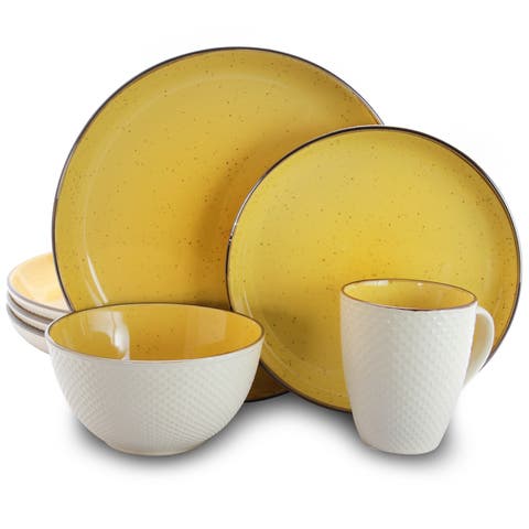 Mellow-Yellow 16-Piece Dinnerware Set