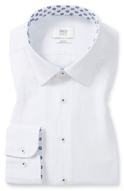 Slim Fit Cotton & Linen Dress Shirt