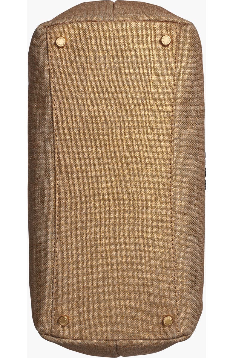 Donna Karan New York Glenwood Small Metallic Canvas Shoulder Bag, Alternate, color, Gold