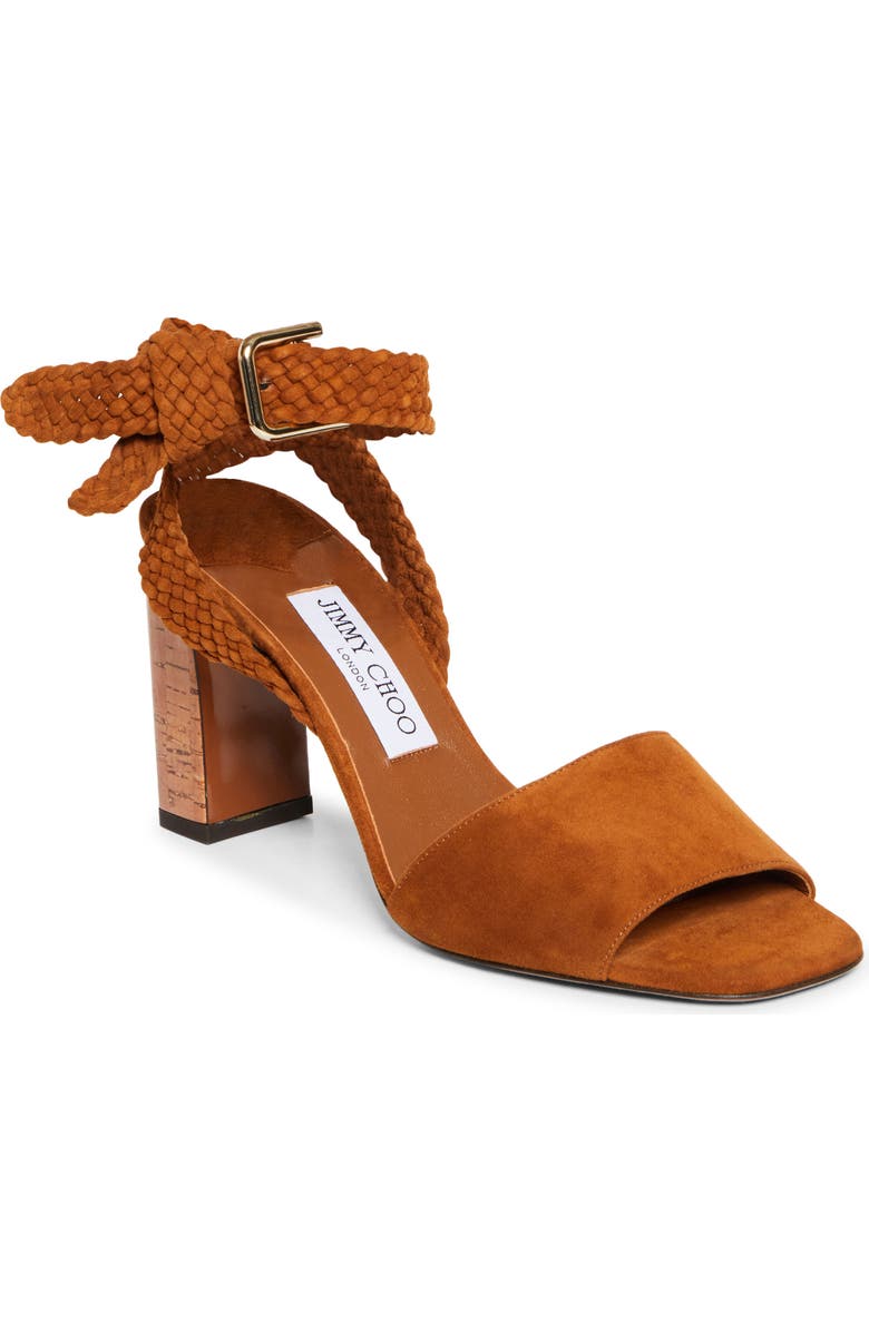 Jimmy Choo Rori Block Heel Sandal, Main, color, Tan/ Toasty