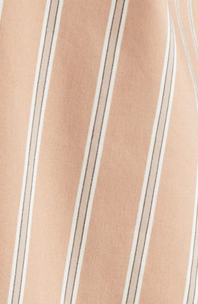 L'AGENCE Fawn Stripe Stretch Organic Cotton Blend Button-Up Shirt, Alternate, color, Fwn Strpe/Tan Mlt Western Card