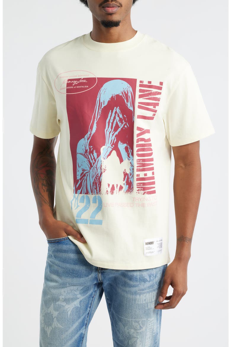 Runnin' Past Cotton Jersey Graphic T-Shirt, Main, color, OFF WHITE