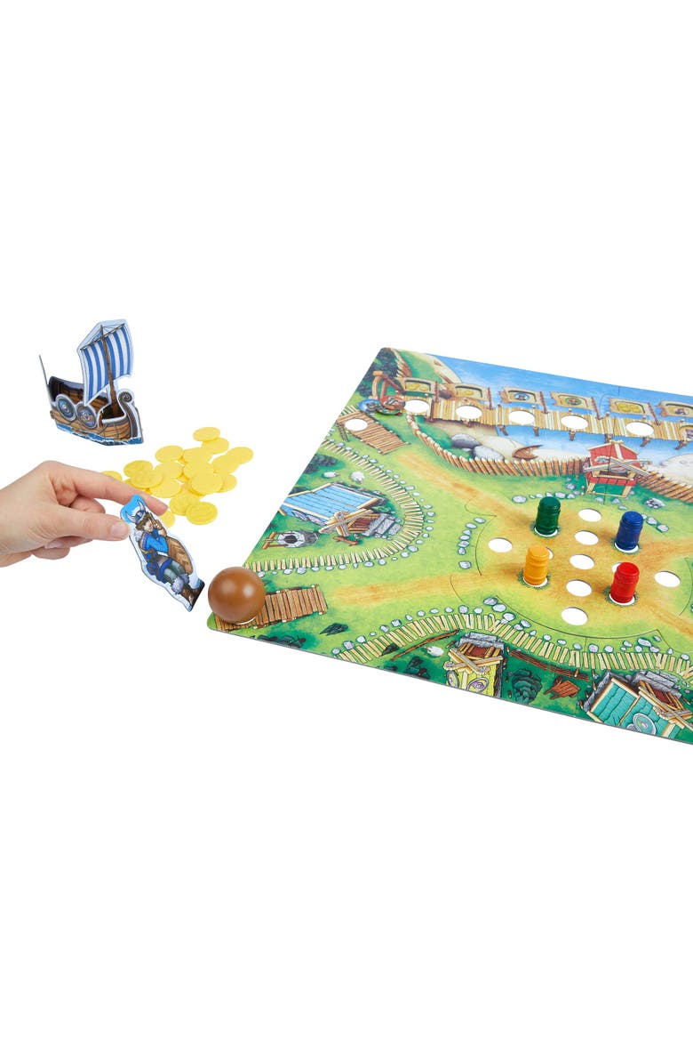 HABA Valley of The Vikings Fun Kids Board Games, Action-Packed Barrel Bowling Adventure Games for Ages 6+, 2019 Children's Game of The Year Winner, Alternate, color, Yellow Multi