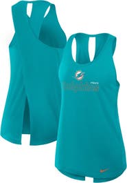 Nike Women's Nike Aqua Miami Dolphins  Crossback Performance Tank Top