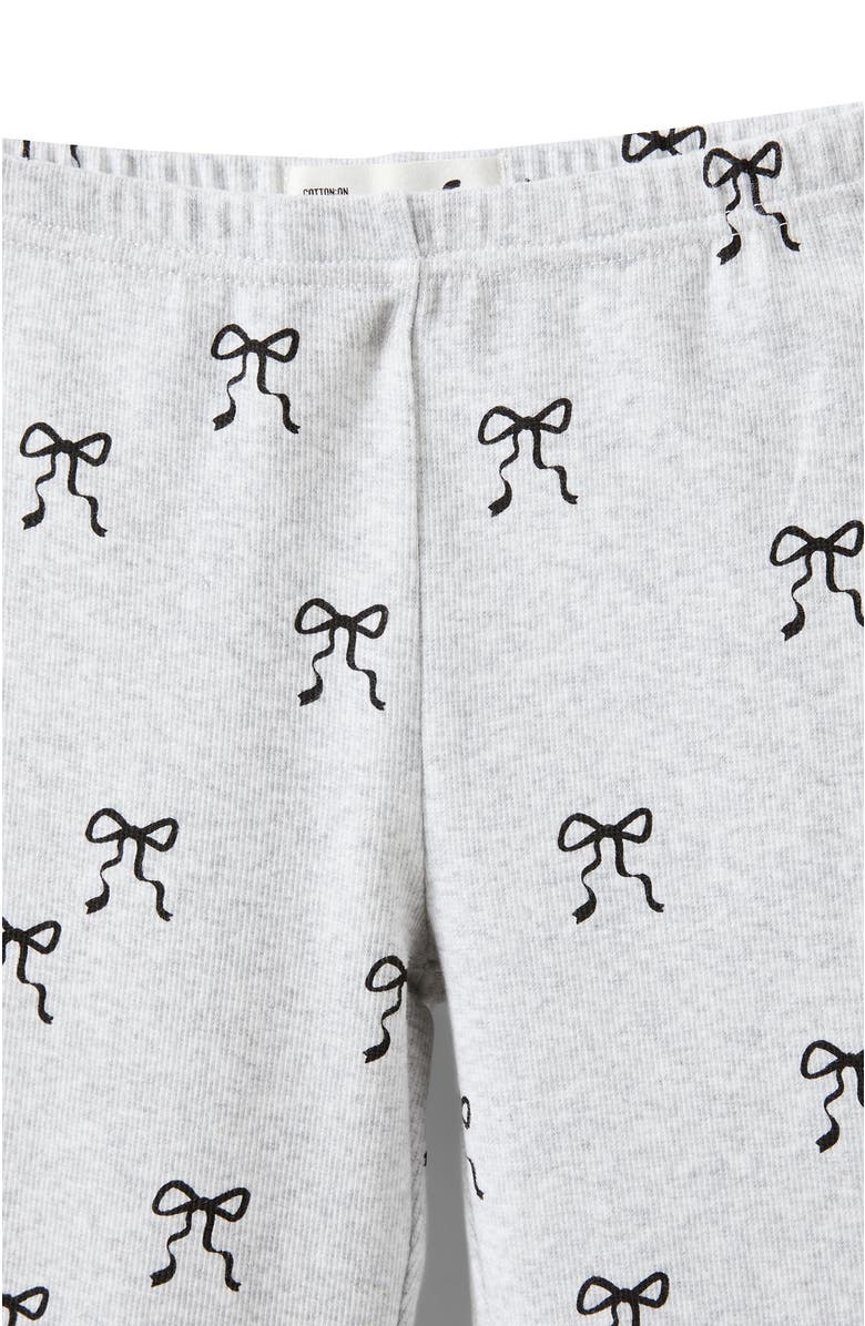 Cotton On Kids Kid's Francine Flare Pant, Alternate, color, Grey Marle Betty Bows