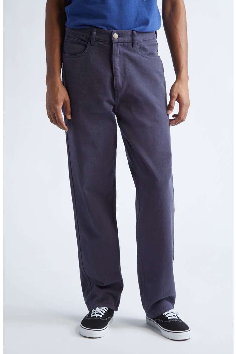 Coarse Denim Trousers, Main, color, DARK BLUE
