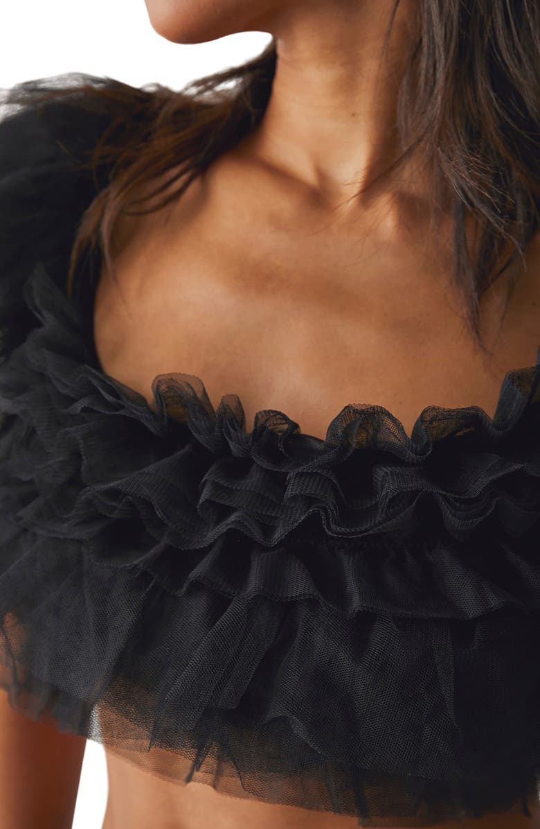 Free People Birthday Cake Tiered Tulle Crop Top, Alternate, color, 